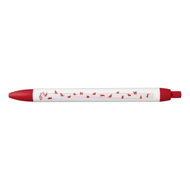 Red Conceptual Art Cat Song Pen (Front)