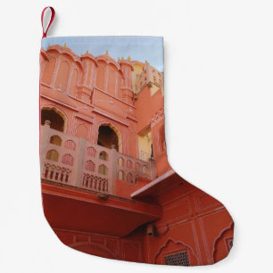 RED CONCRETE BUILDING SMALL CHRISTMAS STOCKING