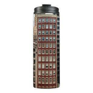 RED CONCRETE HIGH-RISE BUILDING THERMAL TUMBLER