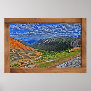 Red Cone Colorado bright poster print