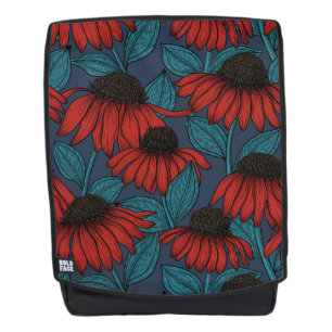 Red coneflowers backpack