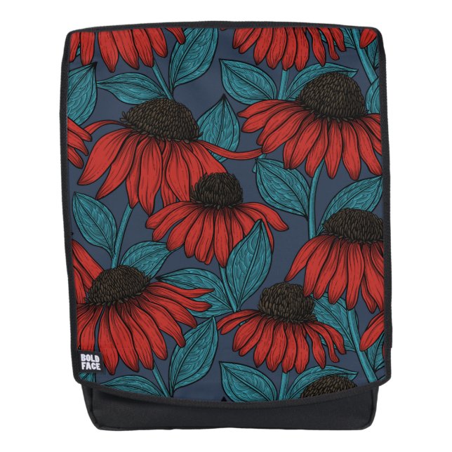 Red coneflowers backpack (Front)