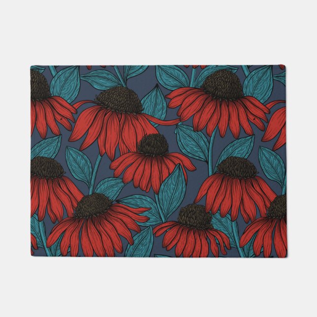 Red coneflowers doormat (Front)