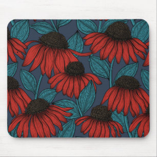 Red coneflowers mouse pad
