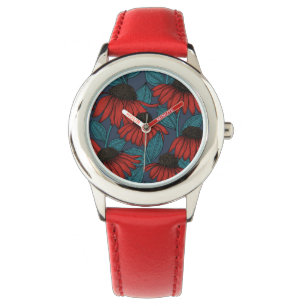 Red coneflowers watch