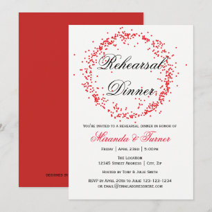 Red Confetti - Rehearsal Dinner Invitation