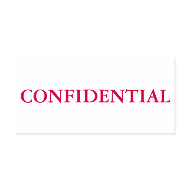 Red Confidential Self-inking Stamp (Design)