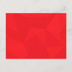 Red, cool, unique, trendy, urban geometric design postcard