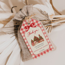 Red Coquette Bow Script Christmas Tree Party