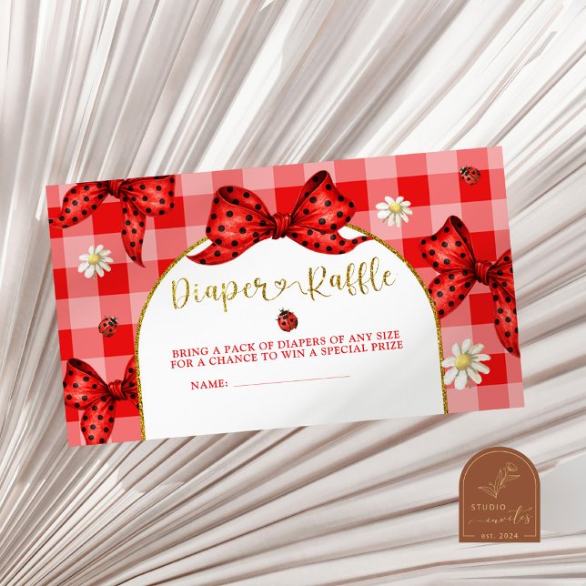 Red Coquette Lovebug Diaper Raffle Enclosure Card (Creator Uploaded)