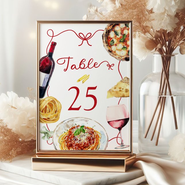 Red Coquette That's Amore Table Number (Creator Uploaded)
