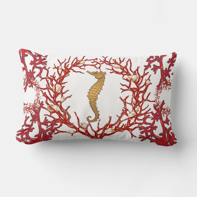 Red Coral American MoJo Pillow (Front)