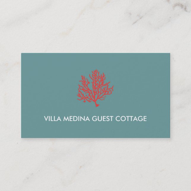 Red Coral Beach Business Card (Front)