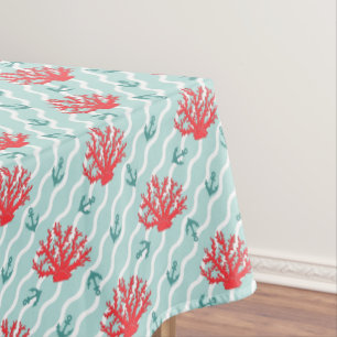 Red Coral Pattern 1 Tablecloth