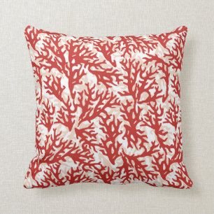 Red Coral Pattern 2 Cushion