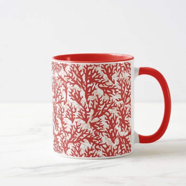 Red Coral Pattern 2 Mug (Right)