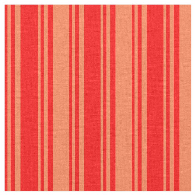 Red & Coral Pattern Fabric (Close Up)