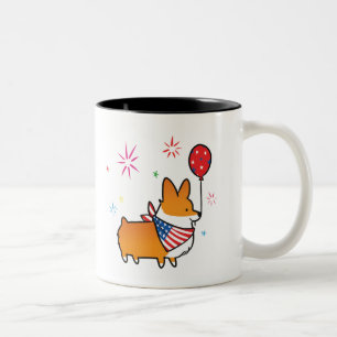Red Corgi America Mug CorgiThings