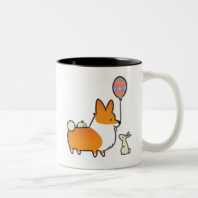 Red Corgi Easter Bunny Mug | CorgiThings (Right)