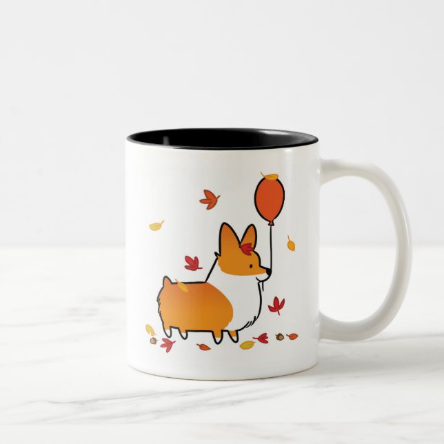 Red Corgi Fall into Autumn Mug | CorgiThings (Right)