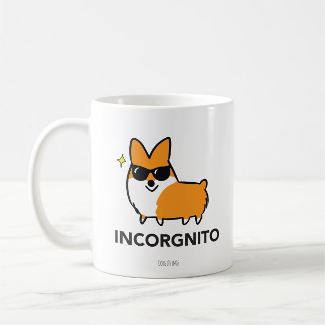 Red Corgi Incorgnito Mug (Left)