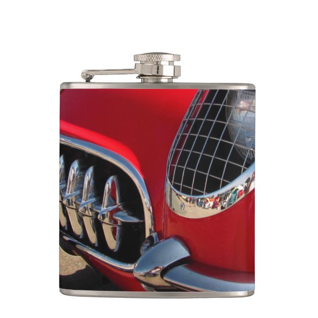 Red Corvette ~ flask (Front)