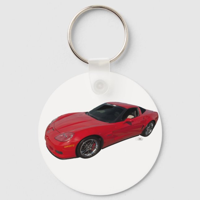Red Corvette Key Ring (Front)