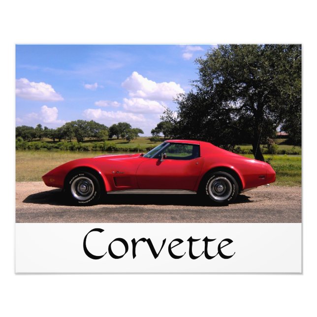 Red Corvette Print (Front)