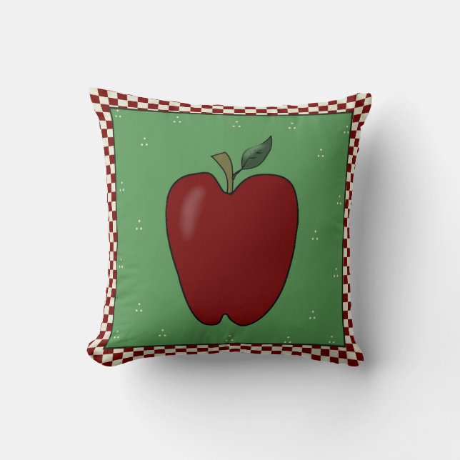 Red Country Apple Pillow (Front)