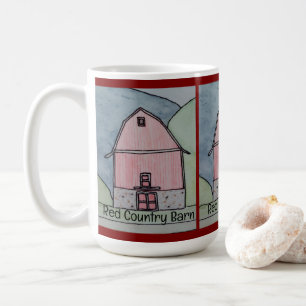 Red Country Barn Coffee Mug