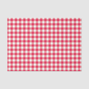Red Country Gingham Check Pattern 2 Tissue Paper