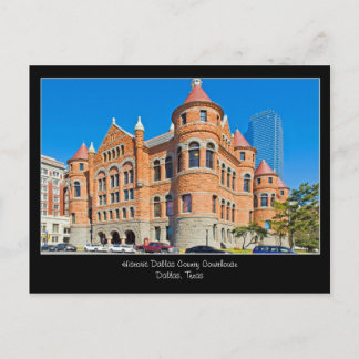 Red Courthouse Downtown Dallas Texas Postcard