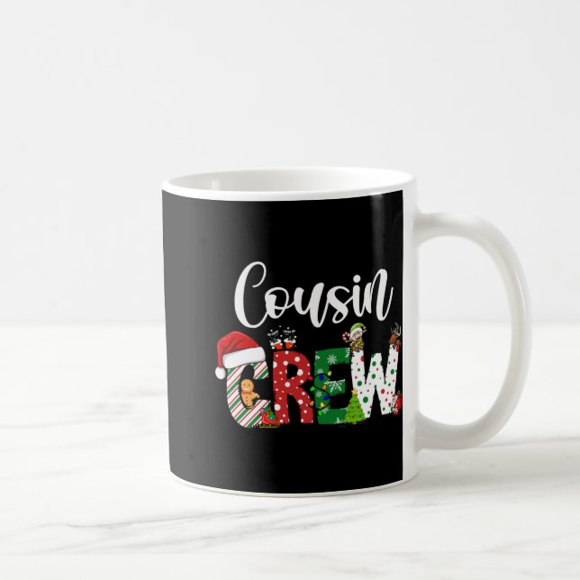 Red Cousin Crew Christmas Retro  Coffee Mug (Right)
