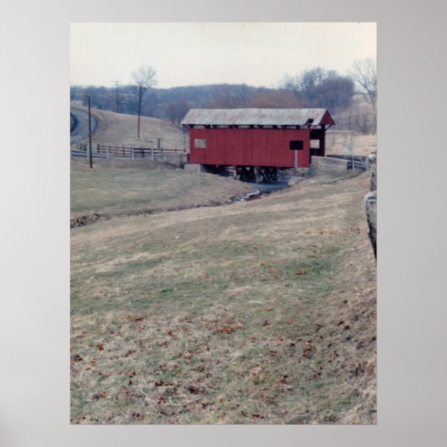 Red Covered Bridge Poster (Front)