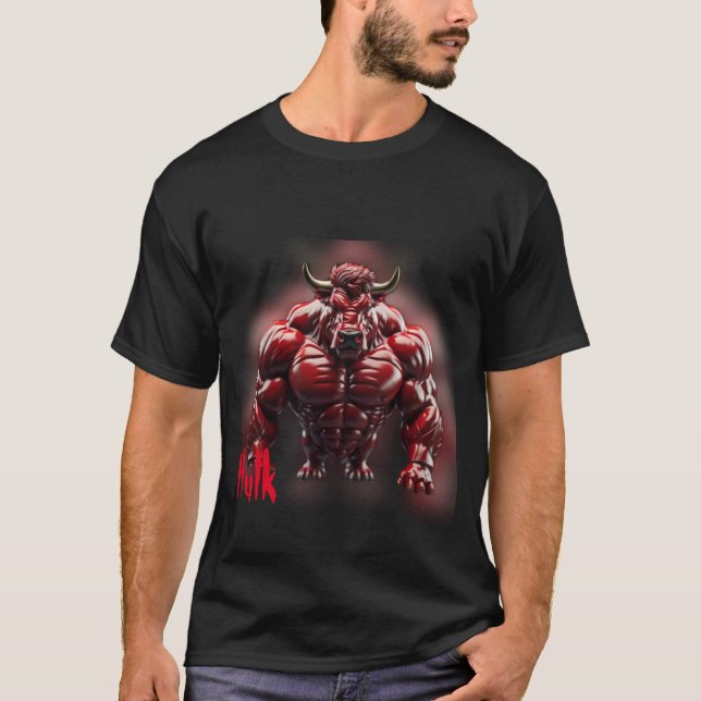 Red cow hulk  T-Shirt (Front)