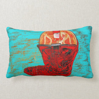 Red Cowboy Boot Lumbar Pillow