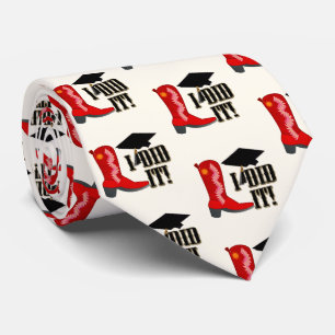 Red Cowboy Boots Graduation Tie