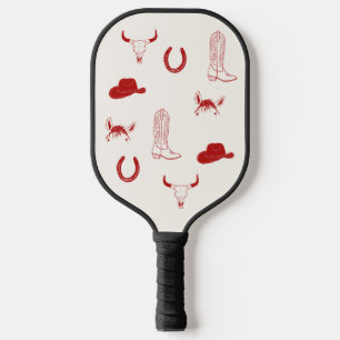 red cowgirl Austin, texas  Pickleball Paddle