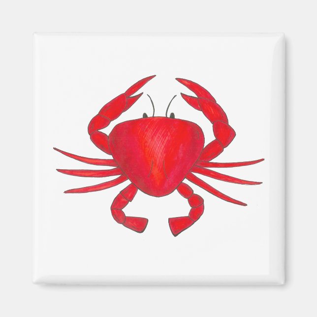 Red Crab Baltimore Maryland Crabs Beach Magnet (Front)