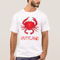 Red Crab Baltimore Maryland Crabs Seafood Tee