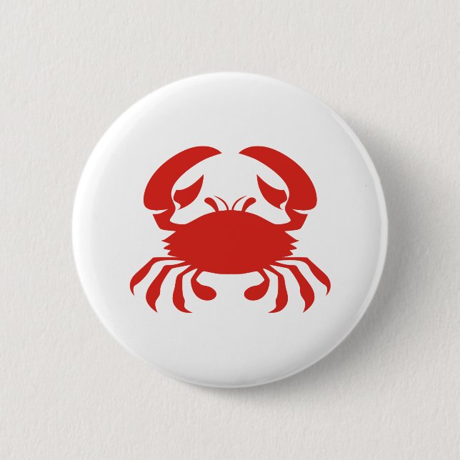 Red Crab Logo 6 Cm Round Badge (Front)