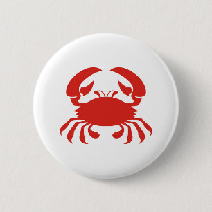 Red Crab Logo 6 Cm Round Badge