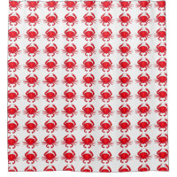 Red Crab Maryland Crabs Ocean Beach Shower Curtain