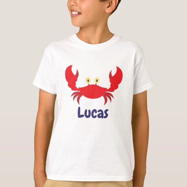 Red Crab Personalised T-shirt (Front)