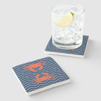 Red Crab Stone Coaster