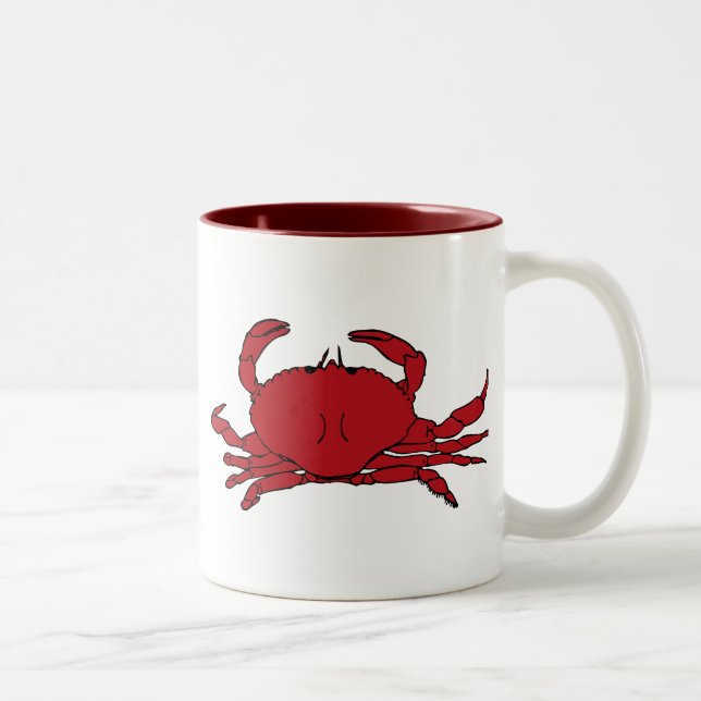 Red Crab Two-Tone Coffee Mug (Right)