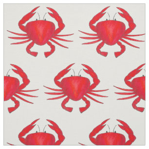 Red Crabs Maryland Crab Beach Ocean Summer Sea Fabric
