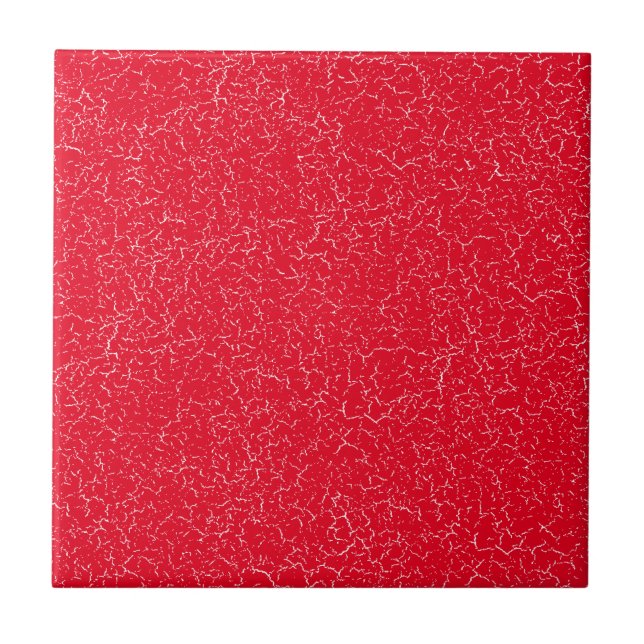 Red Crackle Glaze Solid Color Tile (Front)