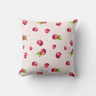 Red cranberries fruit with heart cushion