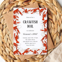 Red Crawfish Boil Seafood Birthday Party